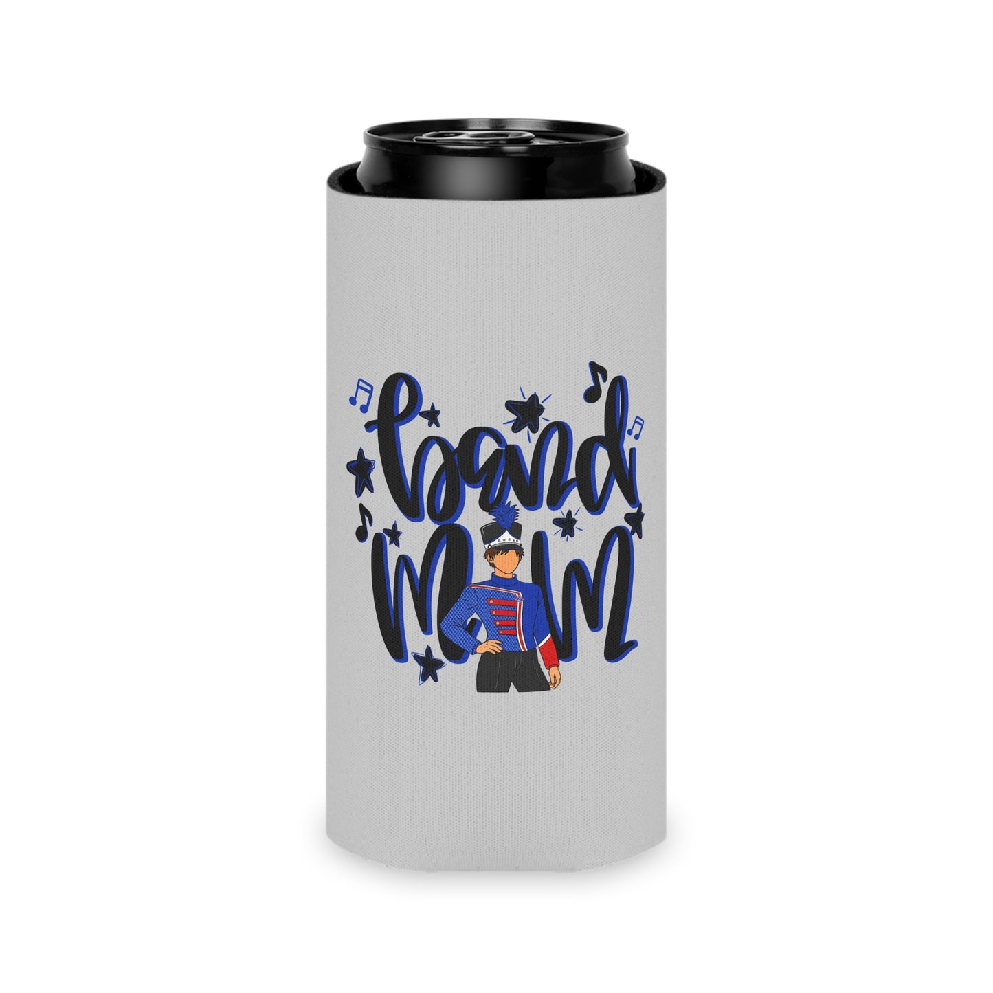Band Mom Blue Boy Can Cooler