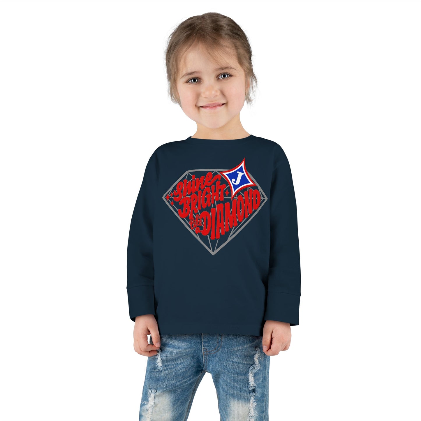Shine Bright Like A Diamond Toddler Long Sleeve Tee