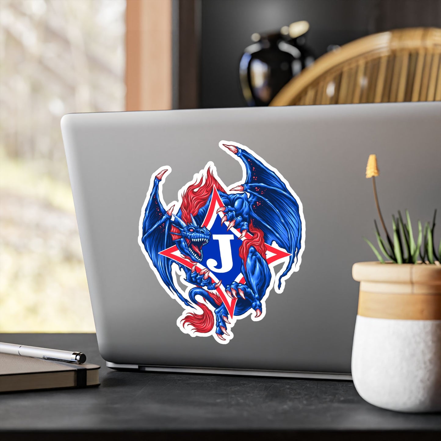 Exclusive Dragon J Kiss-Cut Vinyl Decal — Sticker for Laptops, Water Bottles & Windows