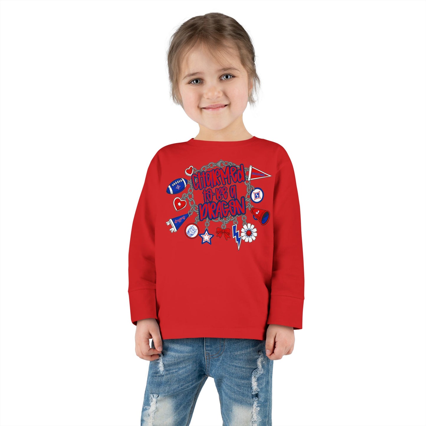 Charmed To Be A Dragon Toddler Long Sleeve Tee