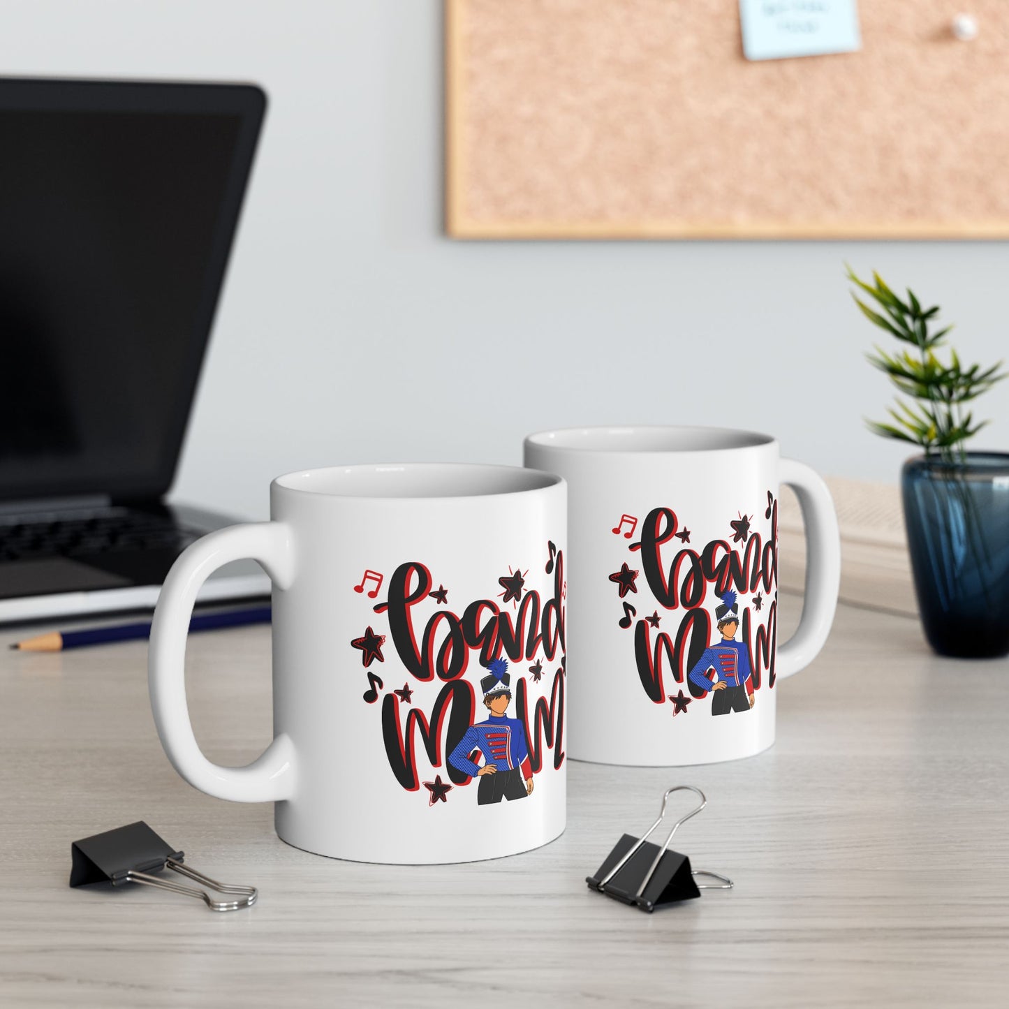 Band Mom Red Boy Ceramic Mug — 11oz & 15oz Coffee Cup