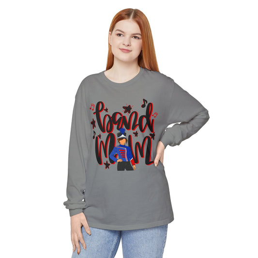 Band Mom Red Girl Long Sleeve Tee (Comfort Colors)