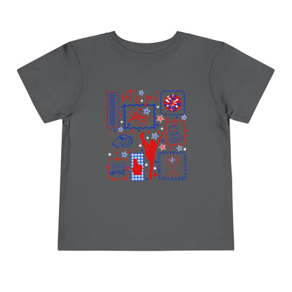 Cheer Icon Grid Toddler Short Sleeve Tee