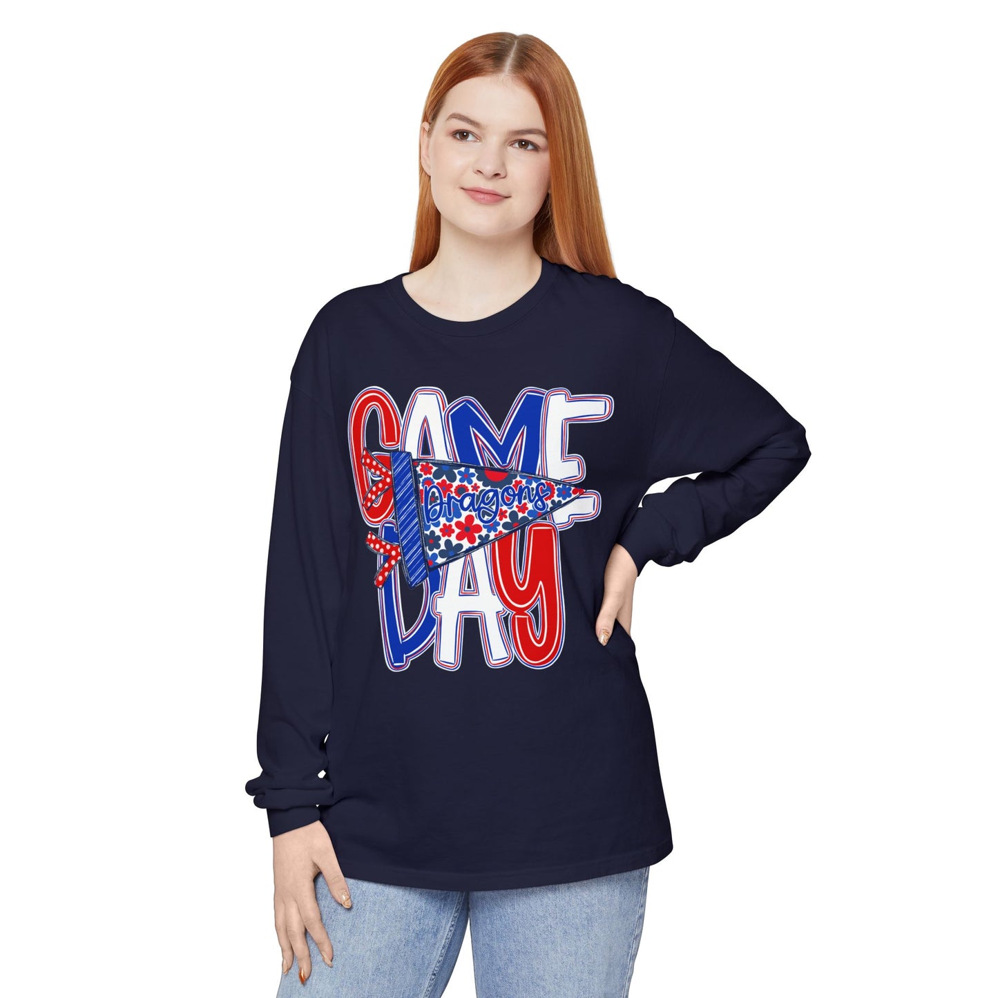 Game Day Dragons Long Sleeve Tee (Comfort Colors)