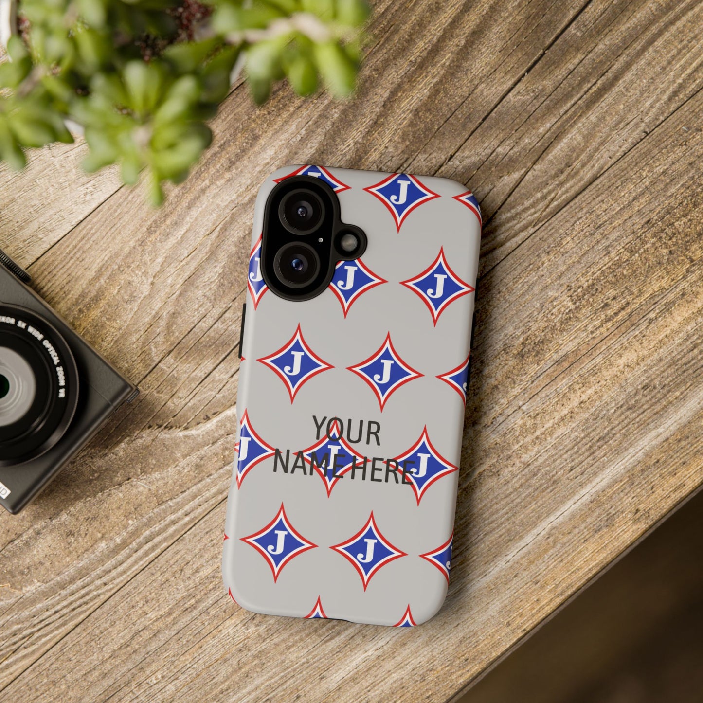 Jefferson J Diamond Personalized Tough Phone Case (Add Your Name)