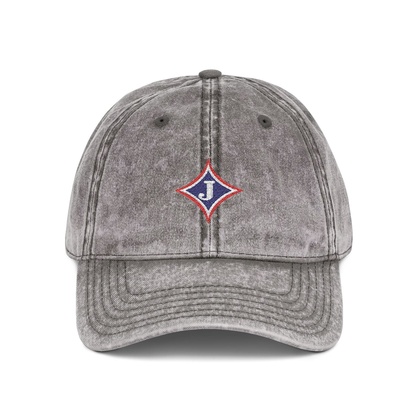Jefferson J Diamond Vintage Embroidered Baseball Cap