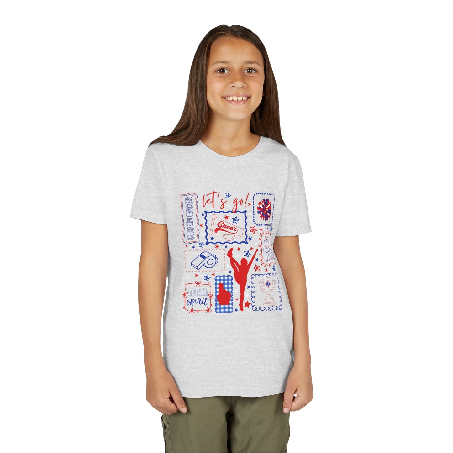 Cheer Icon Grid Youth Short Sleeve Tee