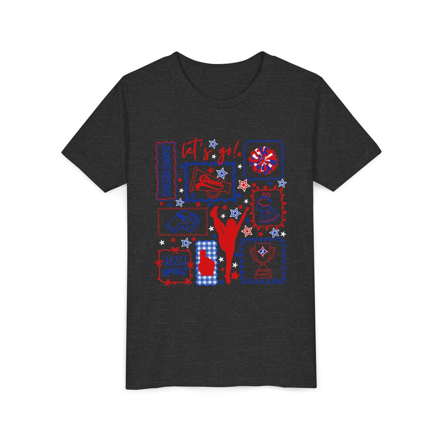 Cheer Icon Grid Youth Short Sleeve Tee