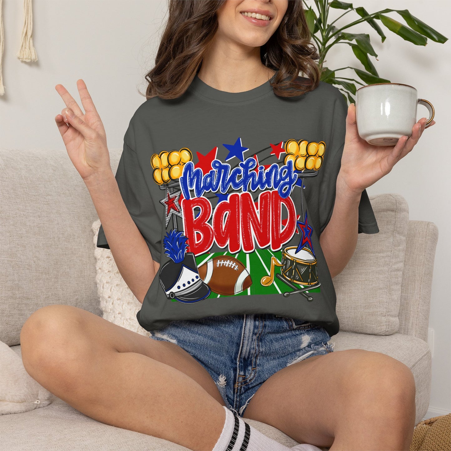 Marching Band Comfort Colors Short Sleeve Tee