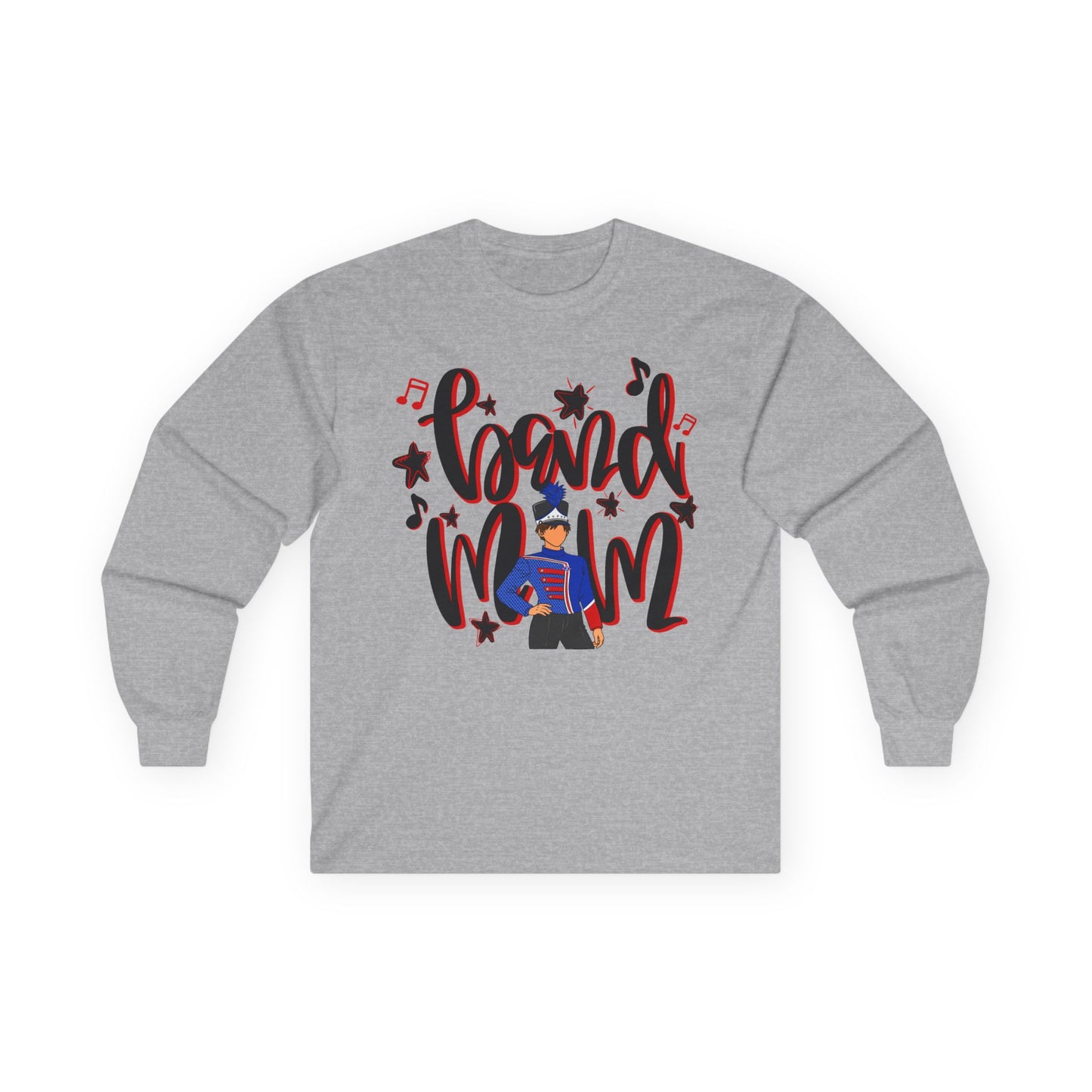 Band Mom Red Boy Long Sleeve Tee (Gildan)