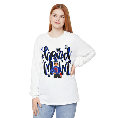 Band Mom Blue Girl Long Sleeve Tee (Comfort Colors)