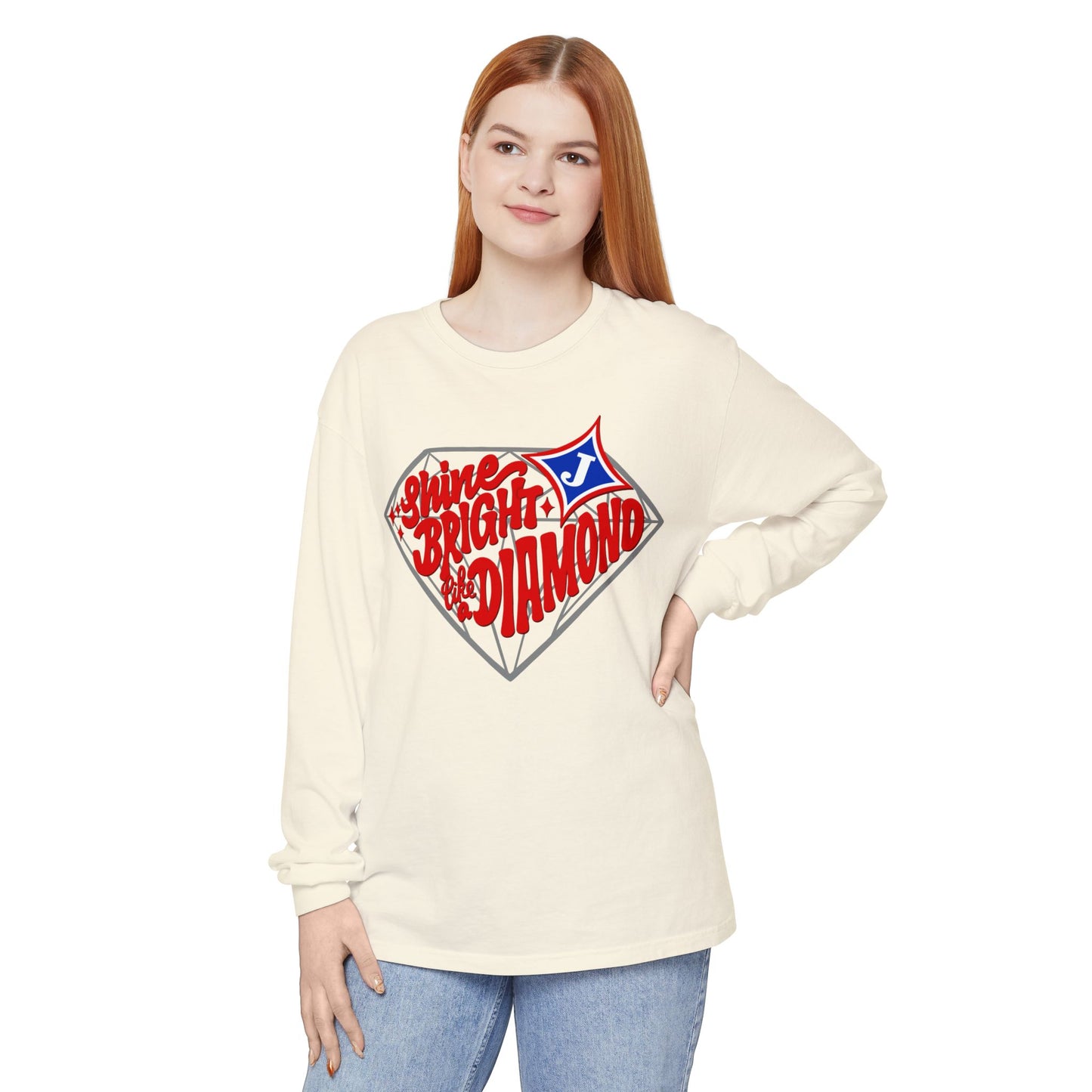 Shine Bright Like A Diamond Long Sleeve Tee (Comfort Colors)