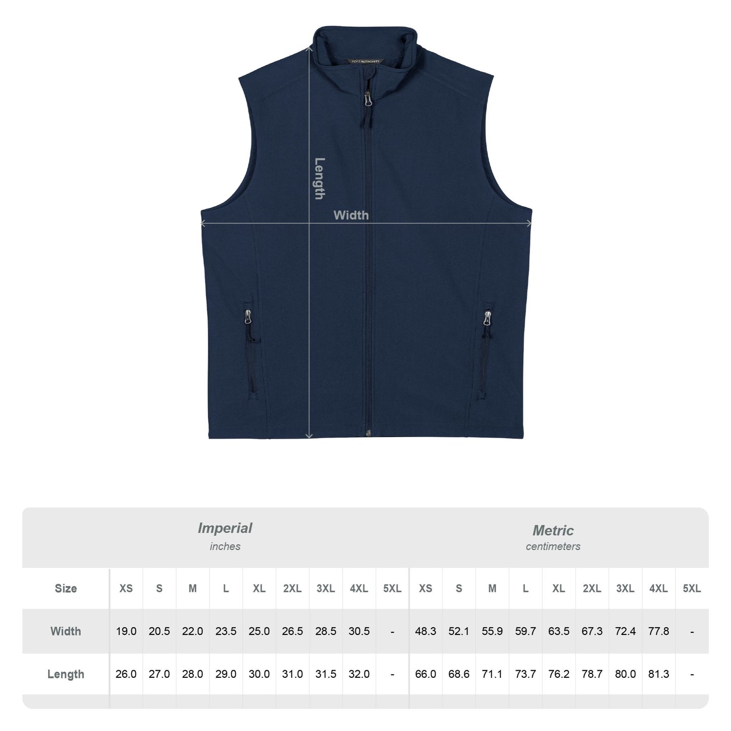 Jefferson J Diamond Embroidered Nautical Compass Soft Shell Vest — Men's Lightweight Windproof Vest
