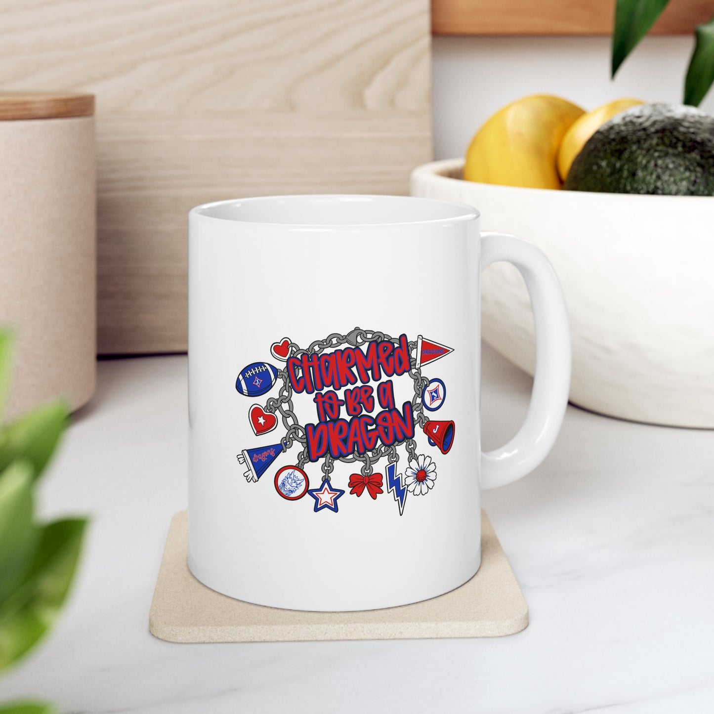 Charmed To Be A Dragon Ceramic Mug — 11oz & 15oz Coffee Cup