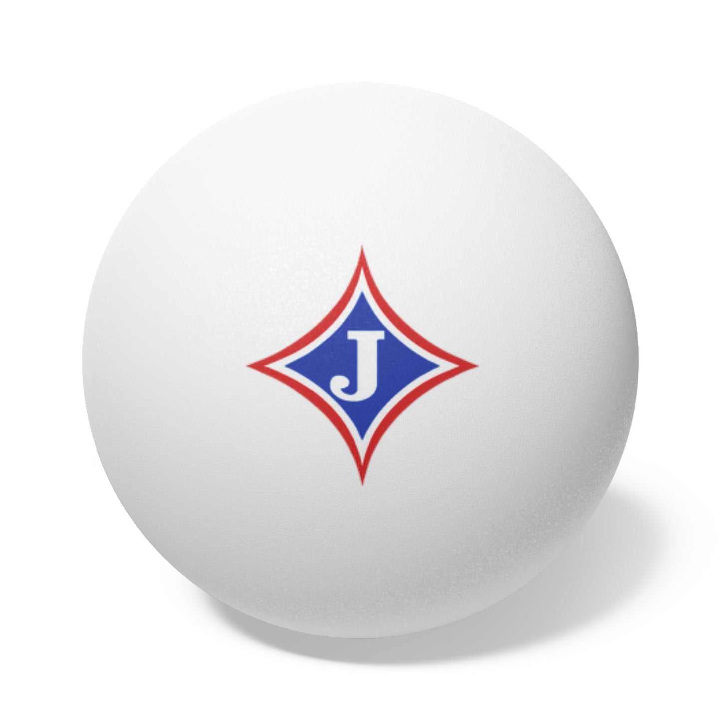 Ping Pong Balls (6-Pack) with Jefferson J Diamond Logo — Table Tennis Balls for Practice, Clubs & Gifts