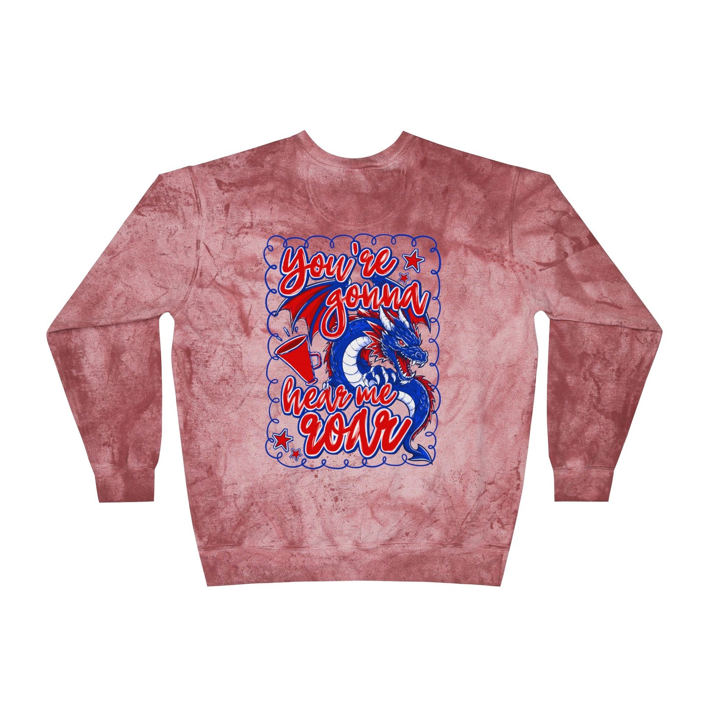 You're GonnaHear Me Roar Cheer Tie Dye Sweatshirt