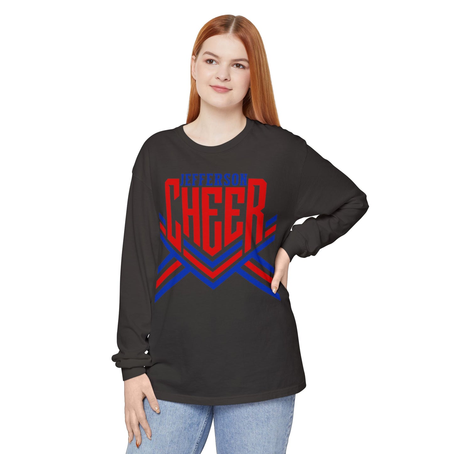 Jefferson Cheer Long Sleeve Tee (Comfort Colors)