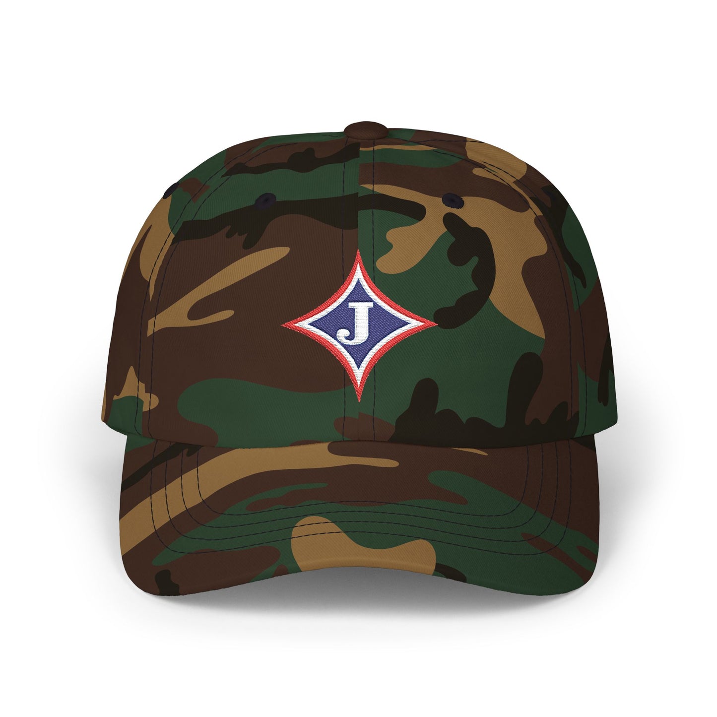 Embroidered Diamond 'J' Classic Dad Cap