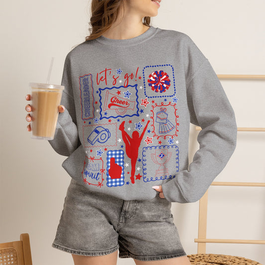 Cheer Icon Grid Sweatshirt (Gildan)