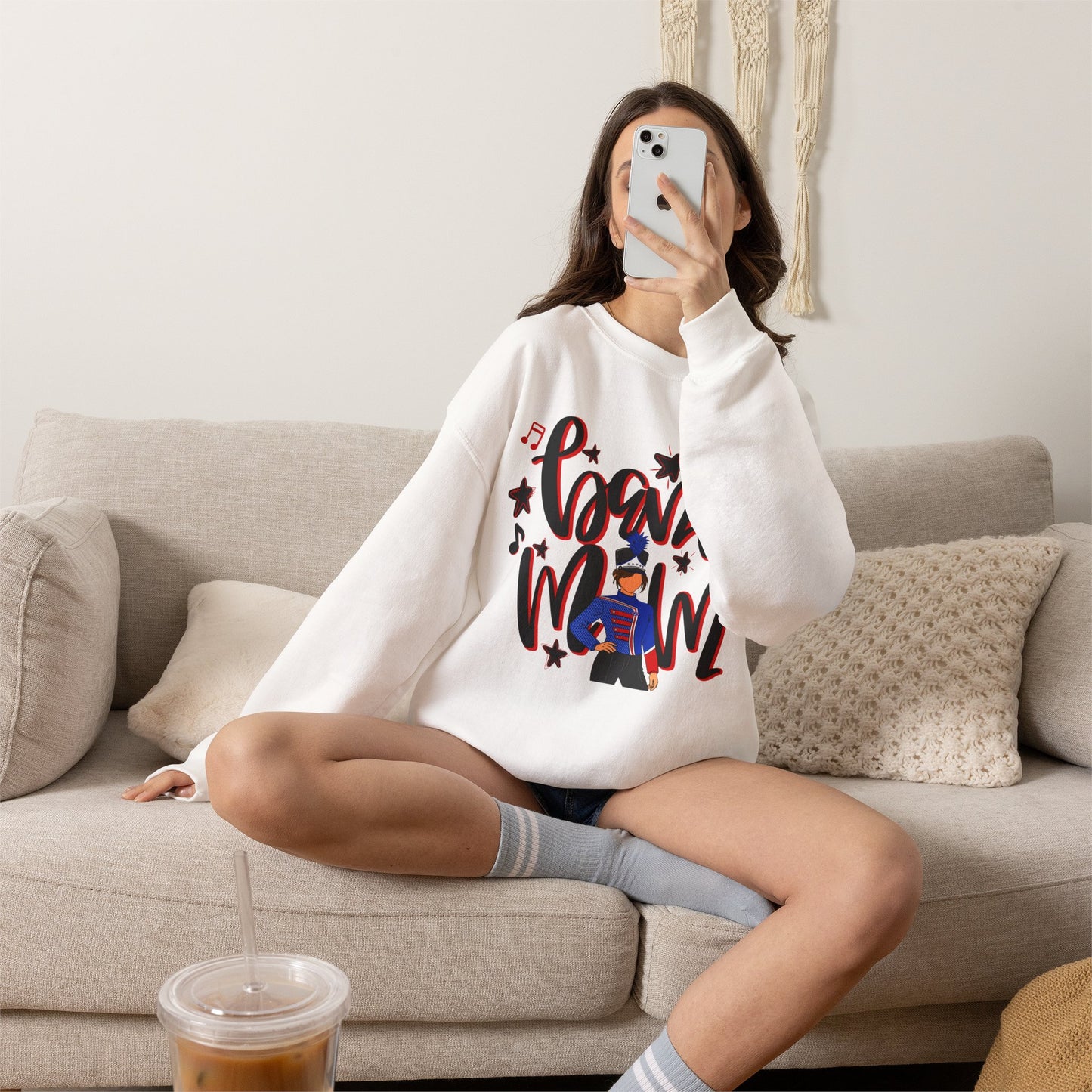 Band Mom Red Girl Sweatshirt (Gildan)