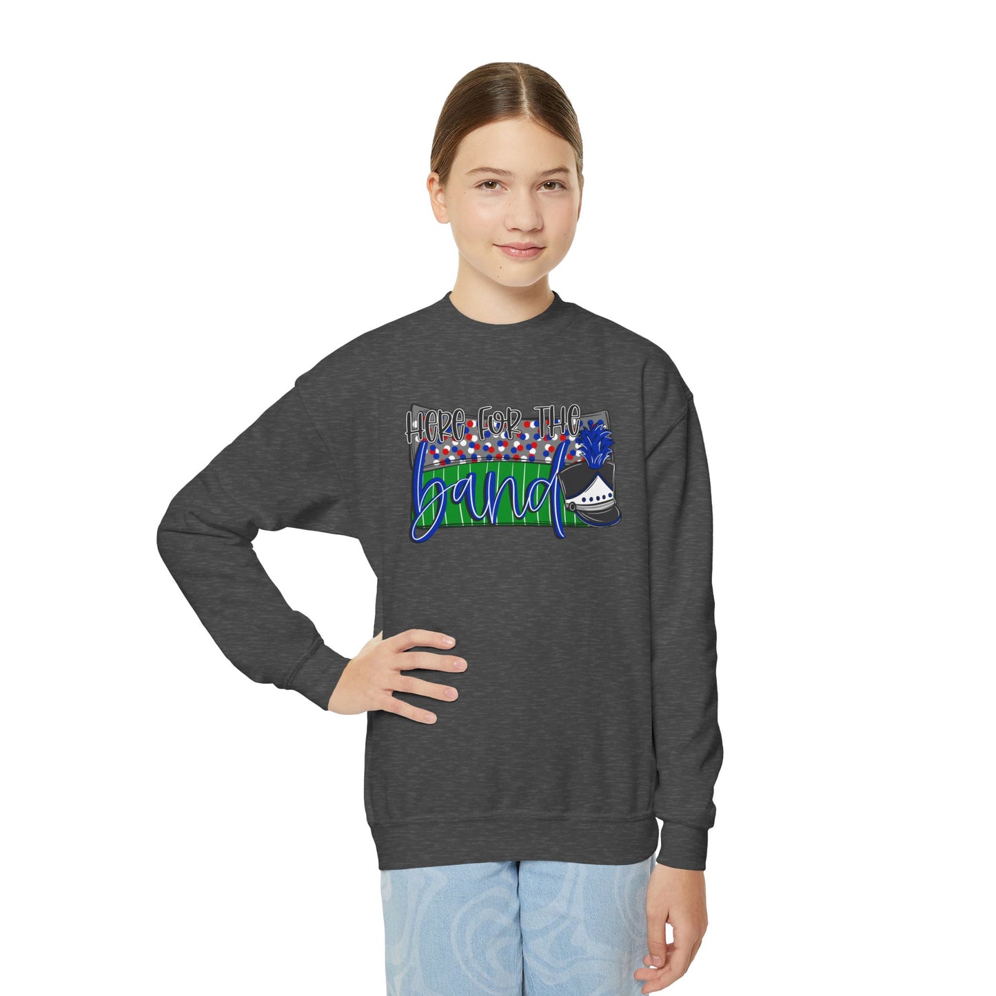 Here For The Band Youth Crewneck Sweatshirt