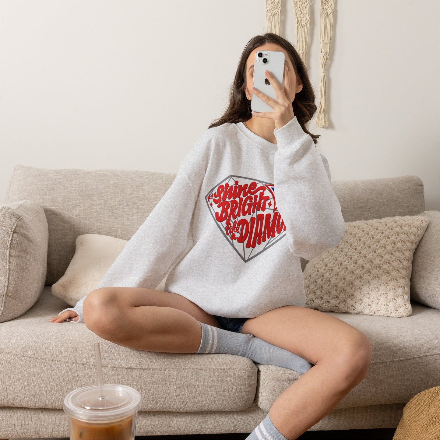 Shine Bright Like A Diamond Sweatshirt (Gildan)