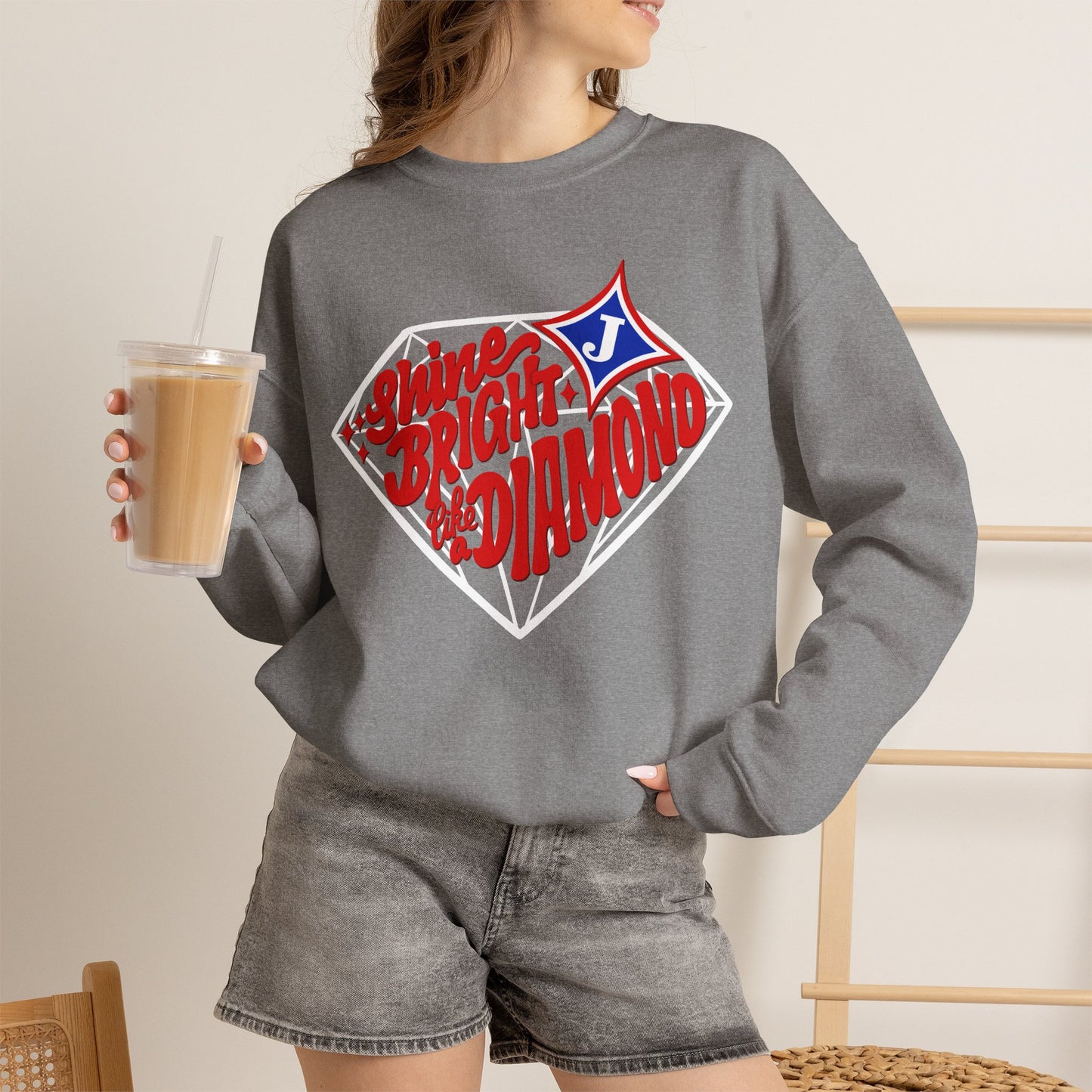 Shine Bright Like A Diamond Sweatshirt (Gildan)