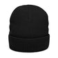 Jefferson J Diamond Embroidered Ribbed Beanie