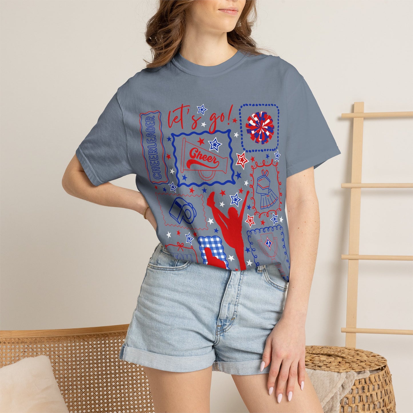 Cheer Icon Grid Short Sleeve Tee (Comfort Colors)