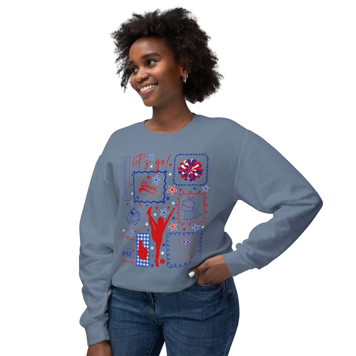 Cheer Icon Grid Sweatshirt (Comfort Colors)
