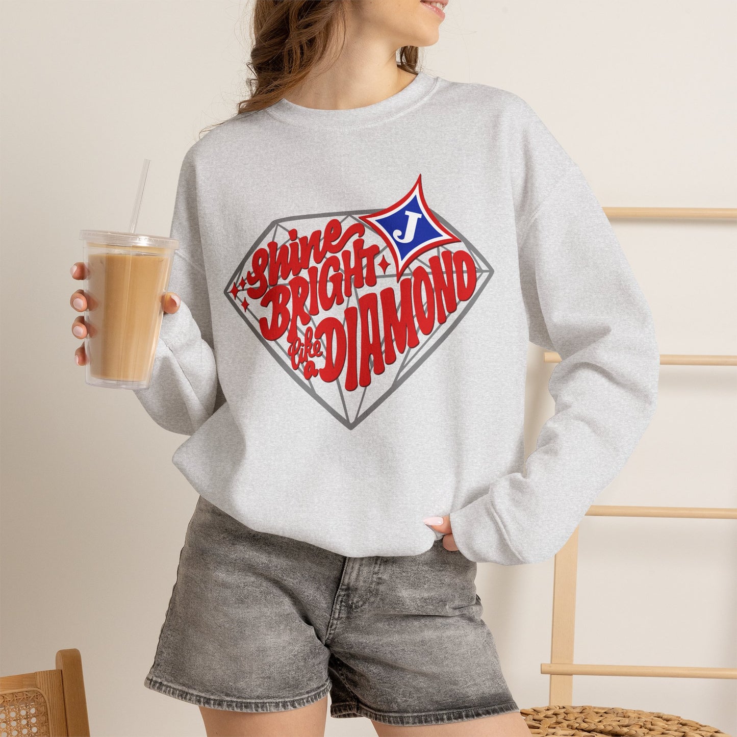 Shine Bright Like A Diamond Sweatshirt (Gildan)