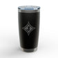 Jefferson J Diamond Engraved Monogram 20oz Tumbler