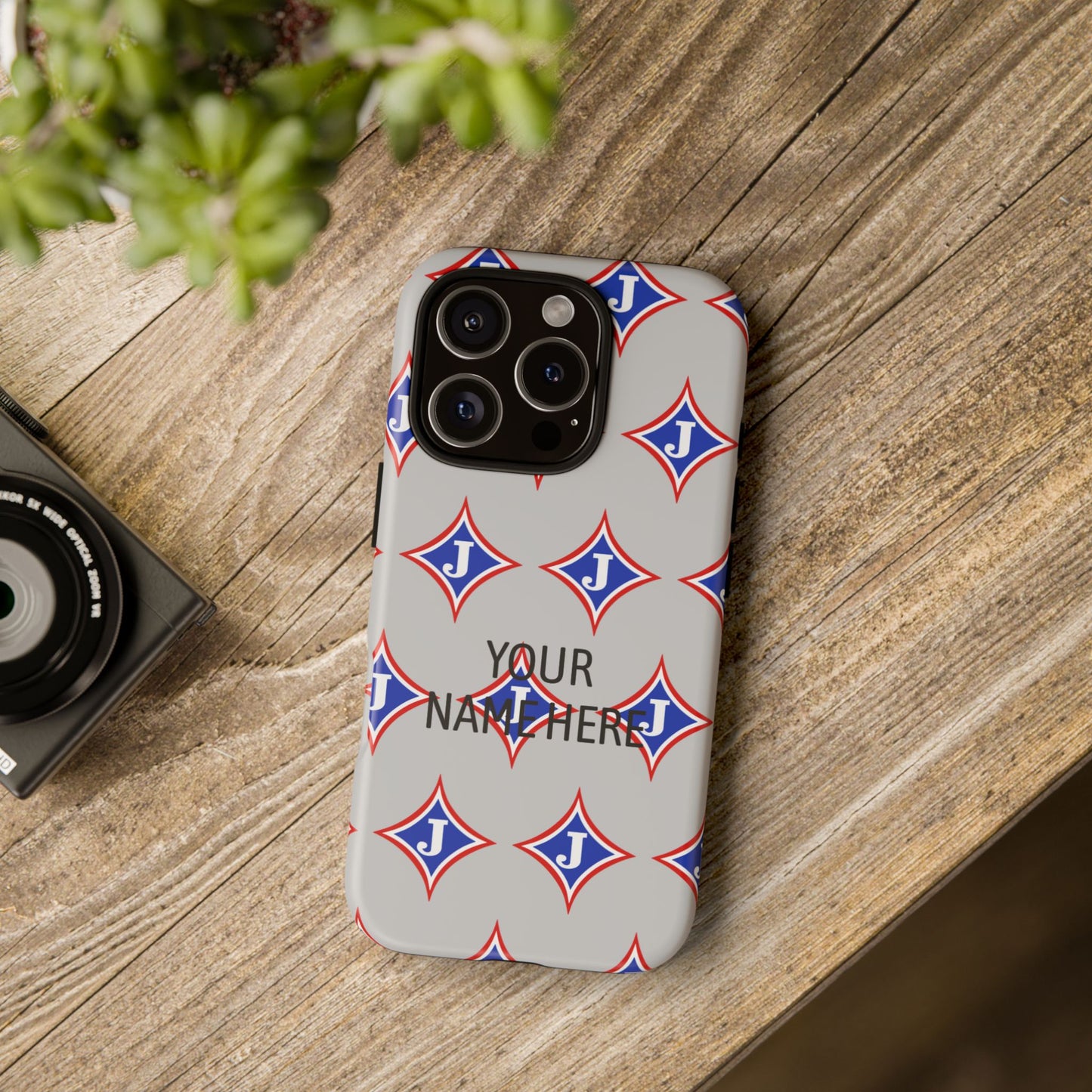 Jefferson J Diamond Personalized Tough Phone Case (Add Your Name)