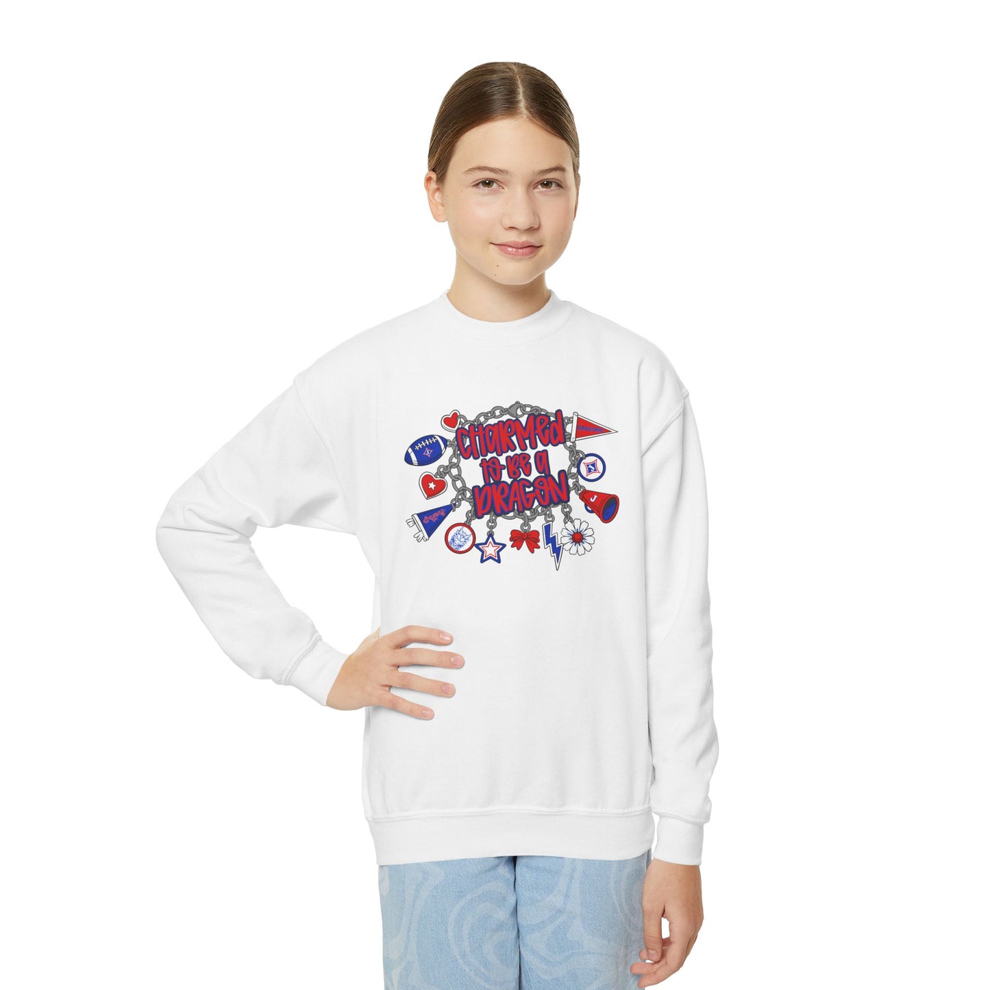 Charmed To Be A Dragon Youth Crewneck Sweatshirt