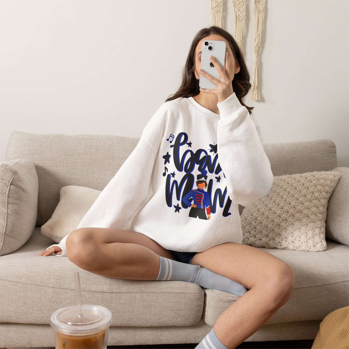 Band Mom Blue Girl Sweatshirt (Gildan)