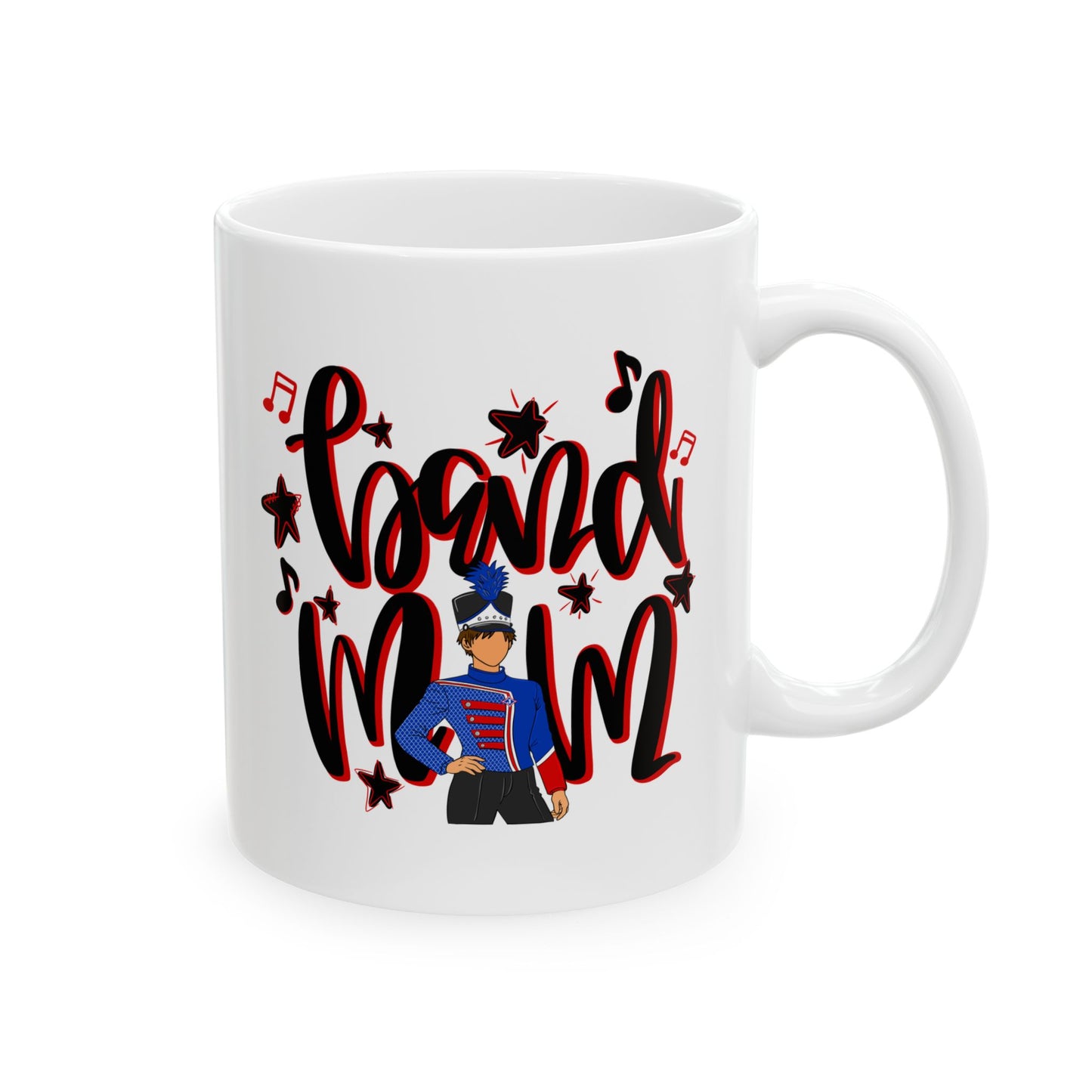 Band Mom Red Boy Ceramic Mug — 11oz & 15oz Coffee Cup