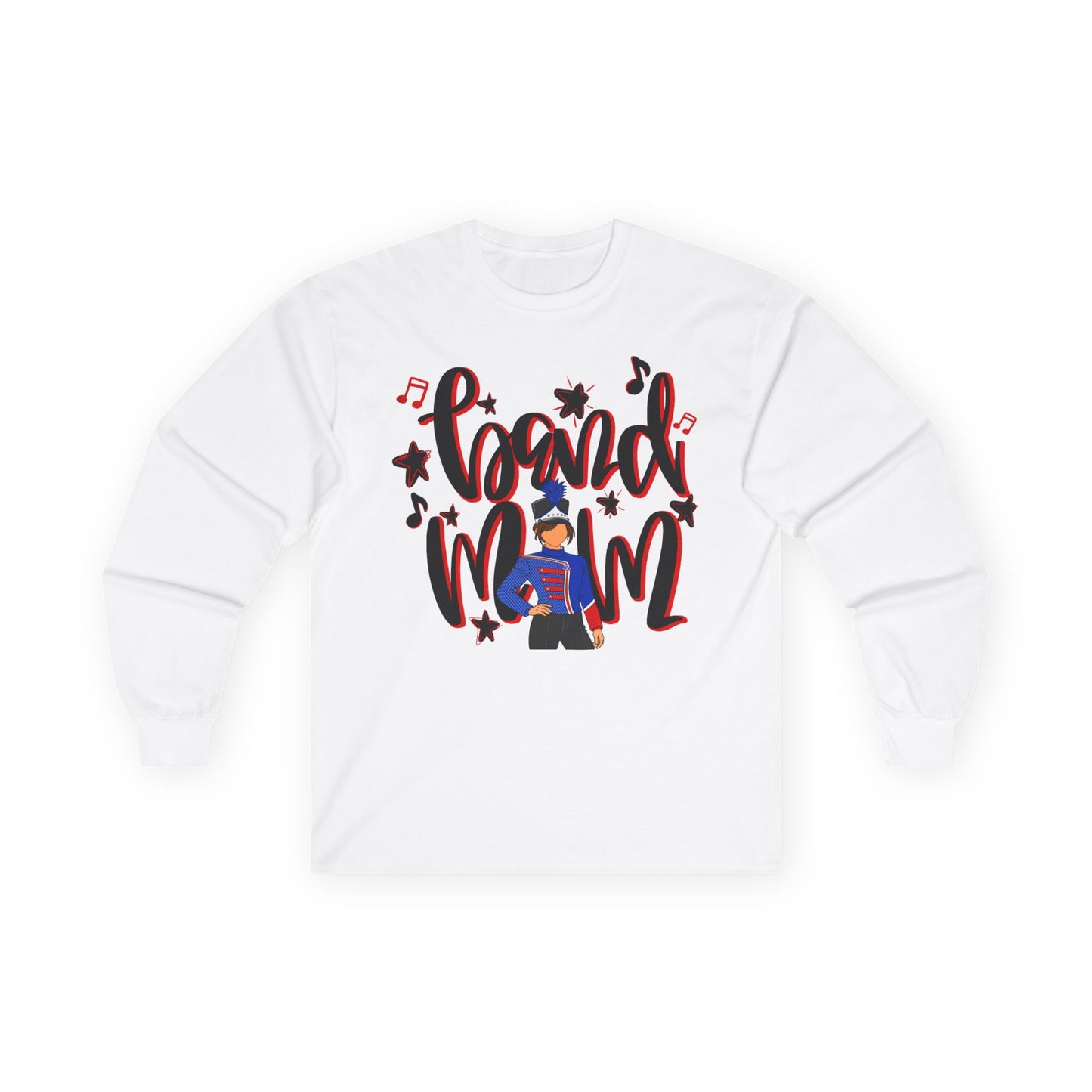 Band Mom Red Girl Long Sleeve Tee (Gildan)