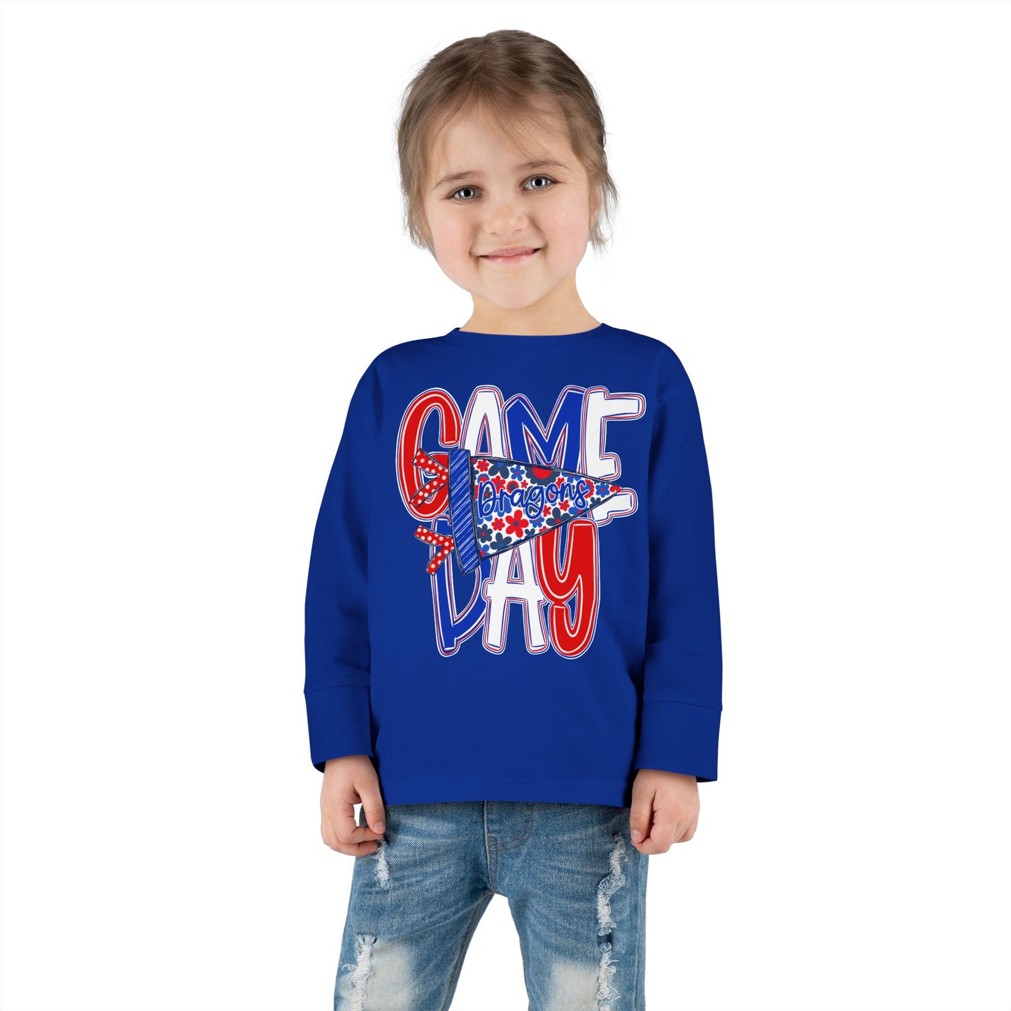 Game Day Dragons Toddler Long Sleeve Tee
