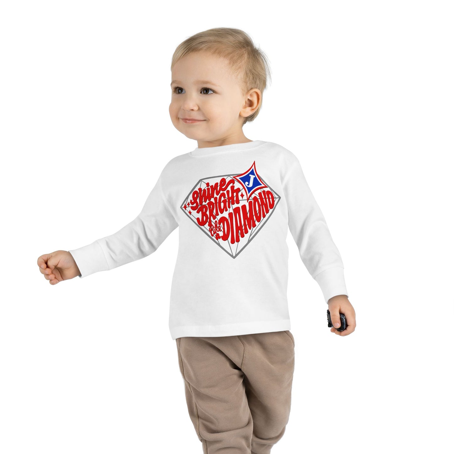 Shine Bright Like A Diamond Toddler Long Sleeve Tee