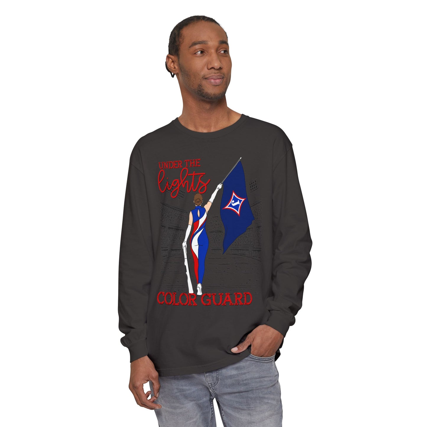 Under The Lights Color Guard Long Sleeve Tee (Comfort Colors)