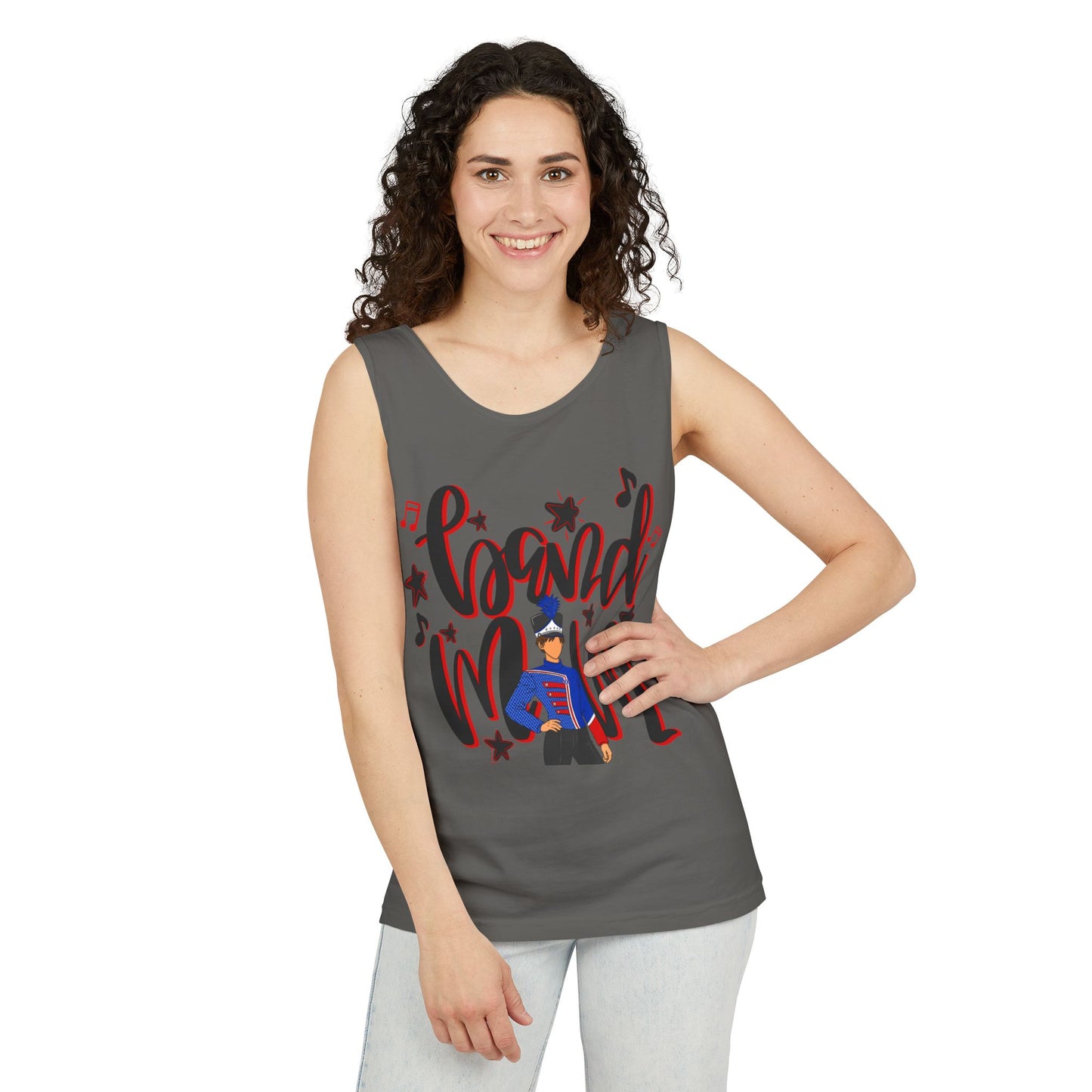 Band Mom Red Boy UnisexTank Top (Comfort Colors)