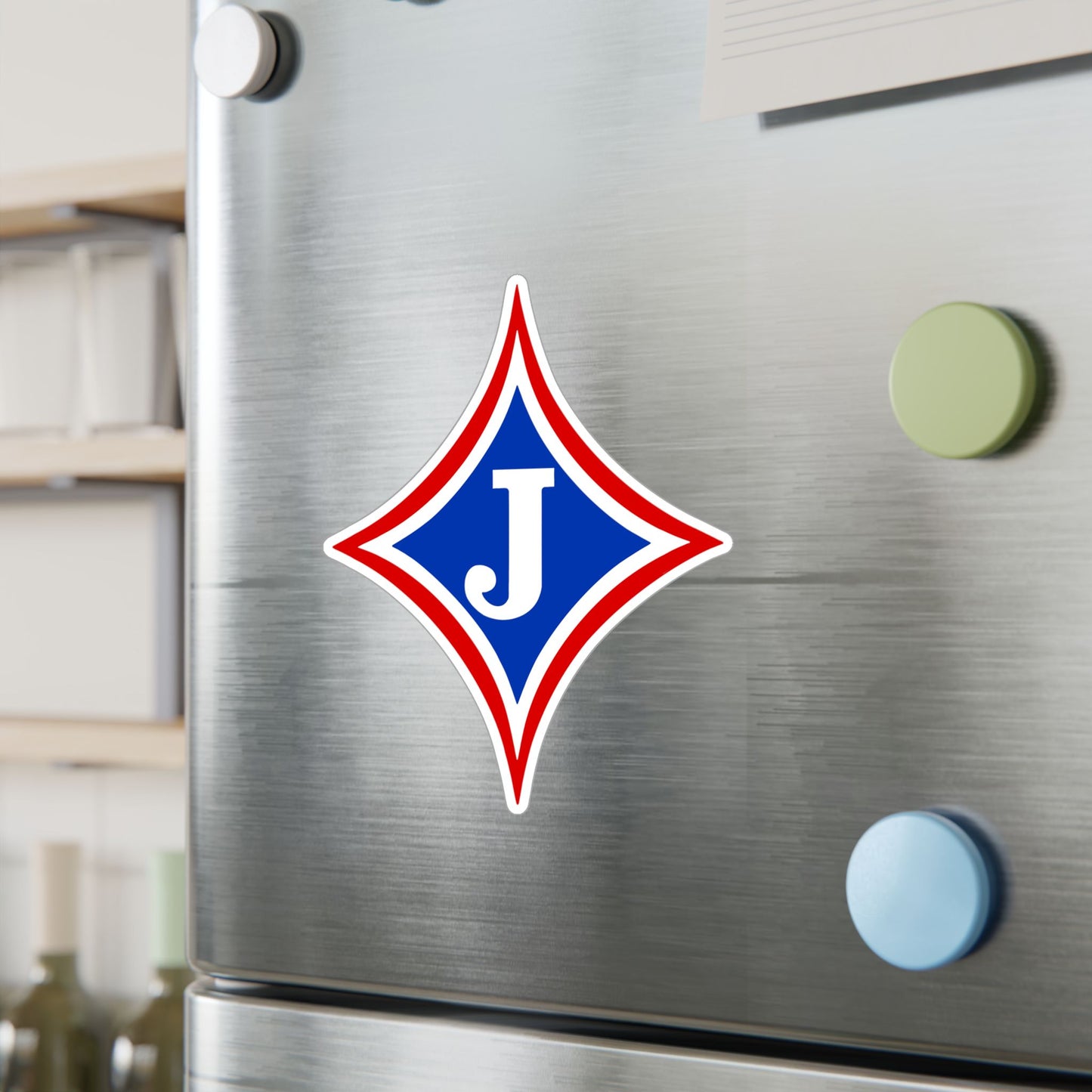 Jefferson J Diamond Kiss-Cut Vinyl Decal — Sticker for Laptops, Water Bottles & Windows