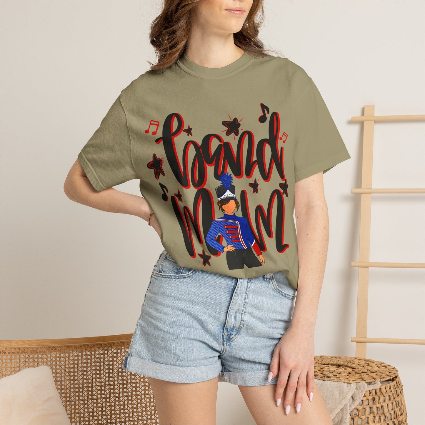 Band Mom Red Girl Short Sleeve Tee (Comfort Colors)
