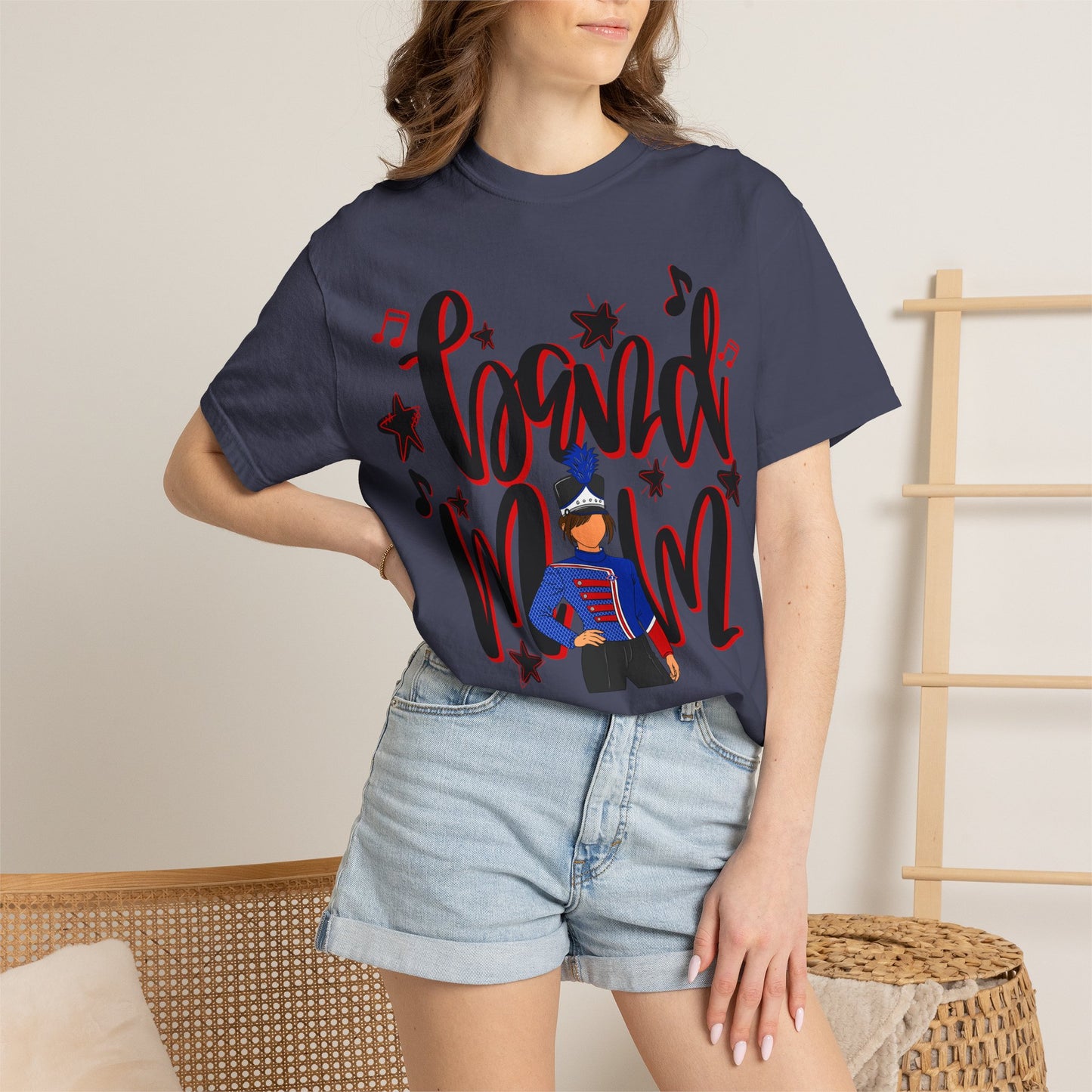 Band Mom Red Girl Short Sleeve Tee (Comfort Colors)
