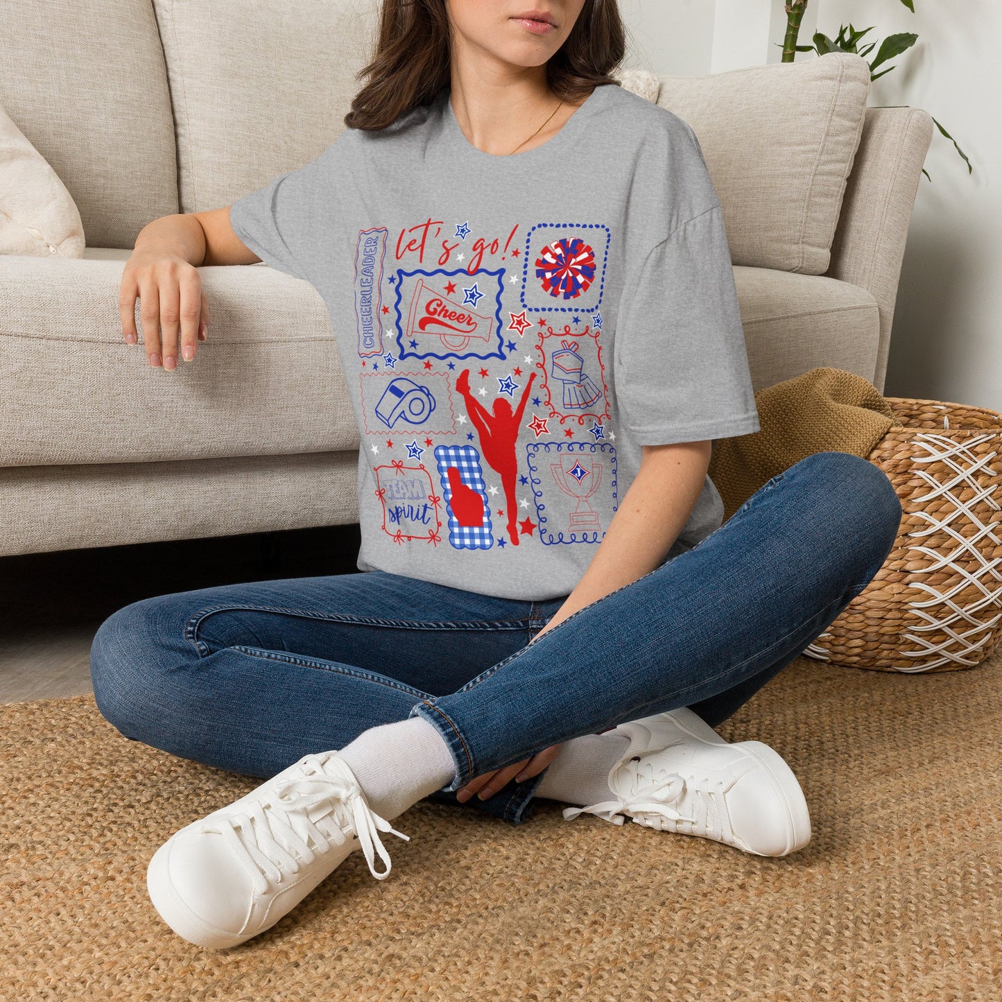 Cheer Icon Grid Short Sleeve Tee (Gildan)