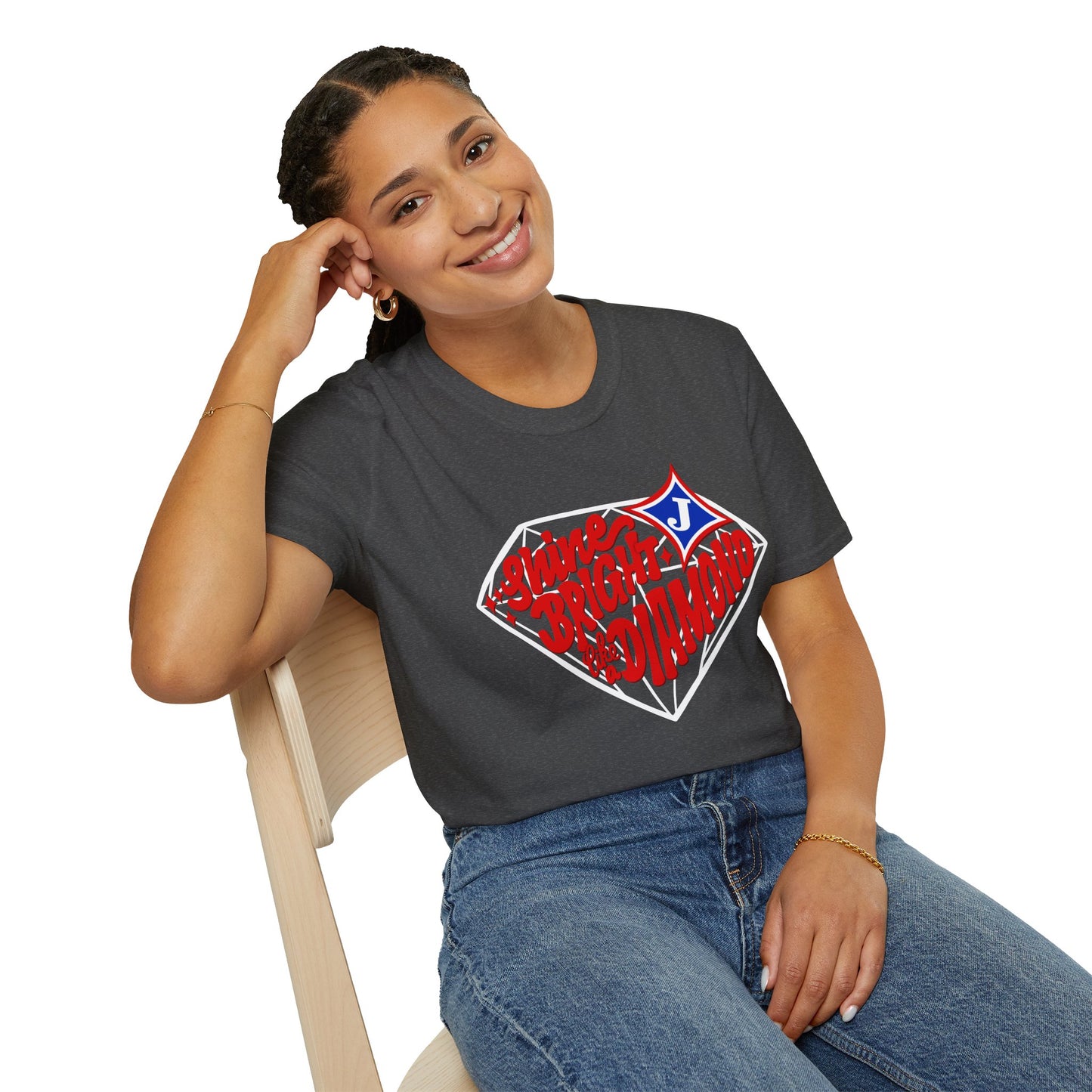 Shine Bright Like A Diamond Short Sleeve Tee (Gildan)