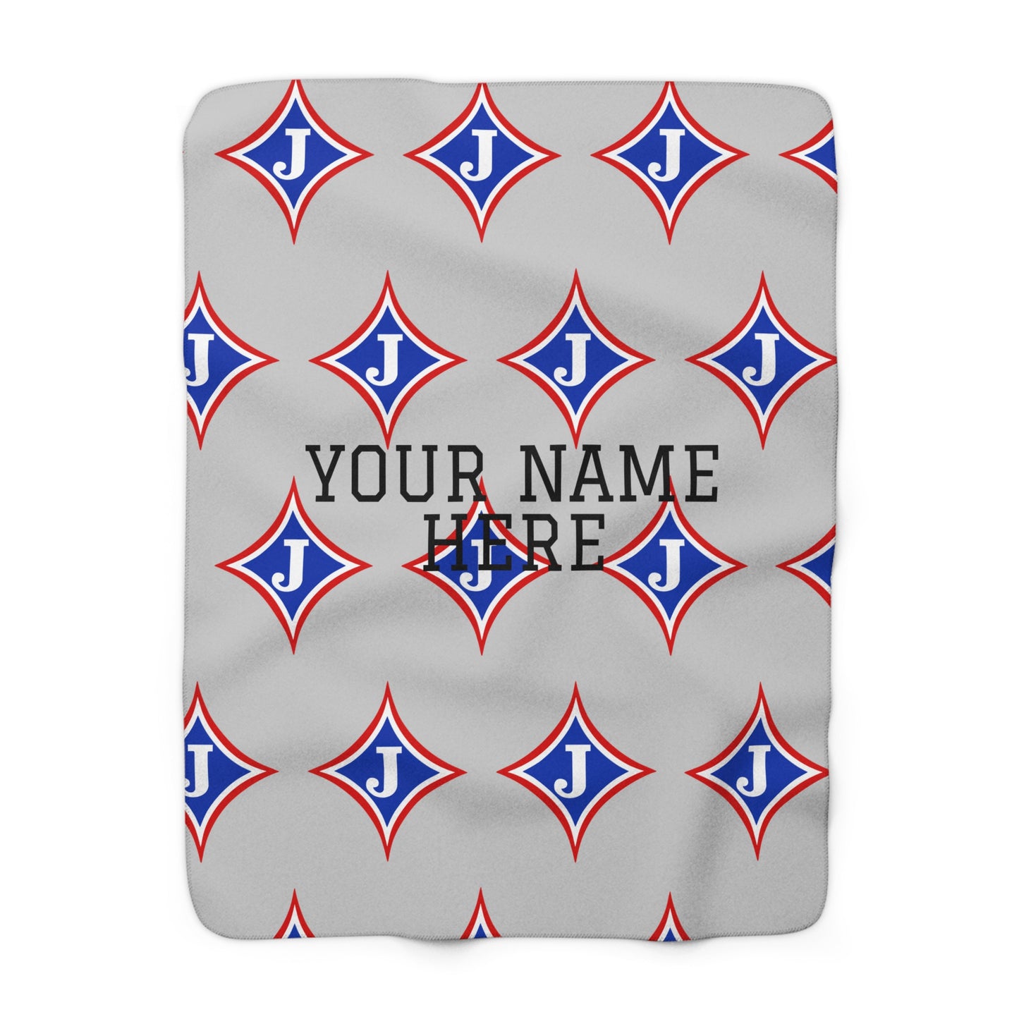 Jefferson J Diamond Sherpa Fleece Blanket