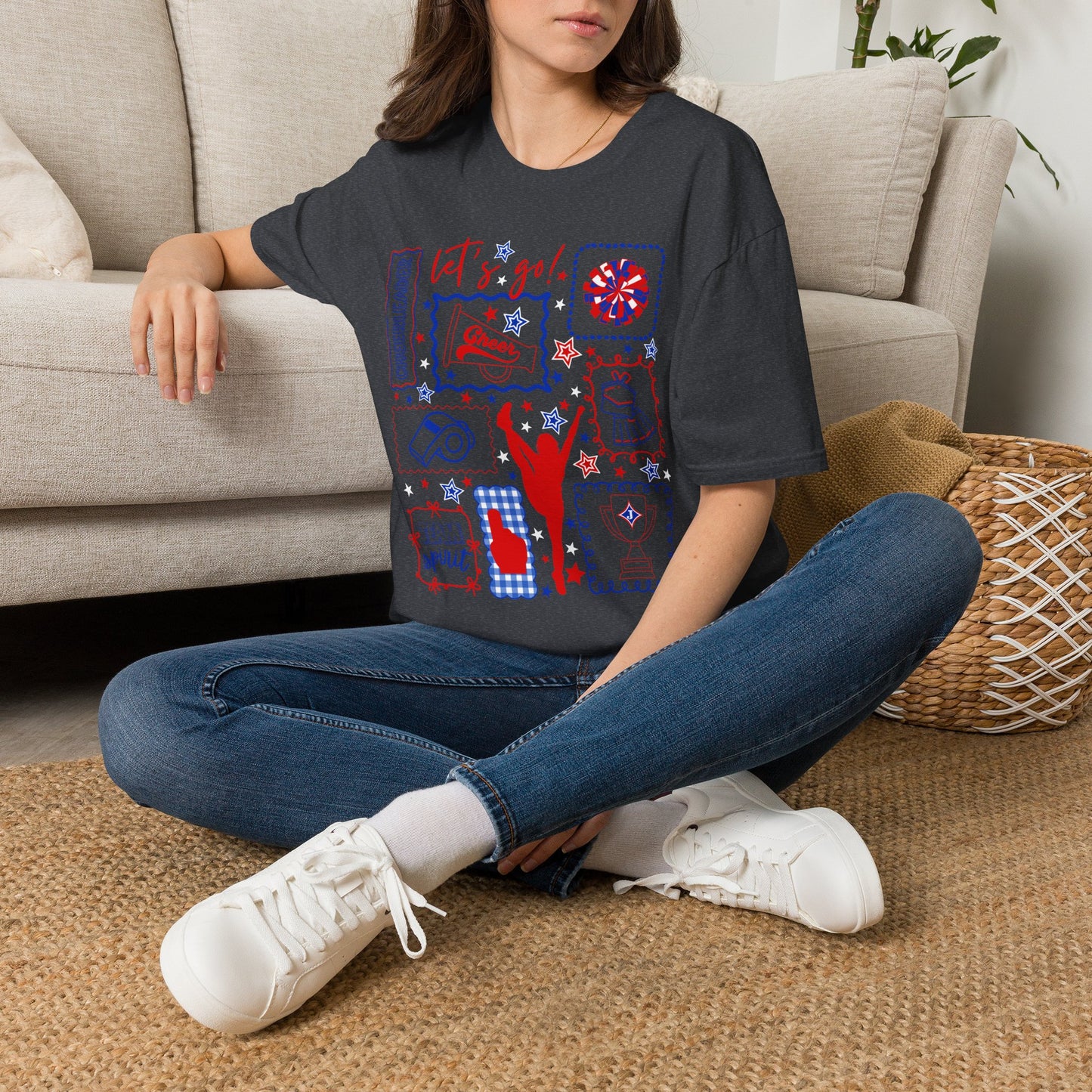 Cheer Icon Grid Short Sleeve Tee (Gildan)