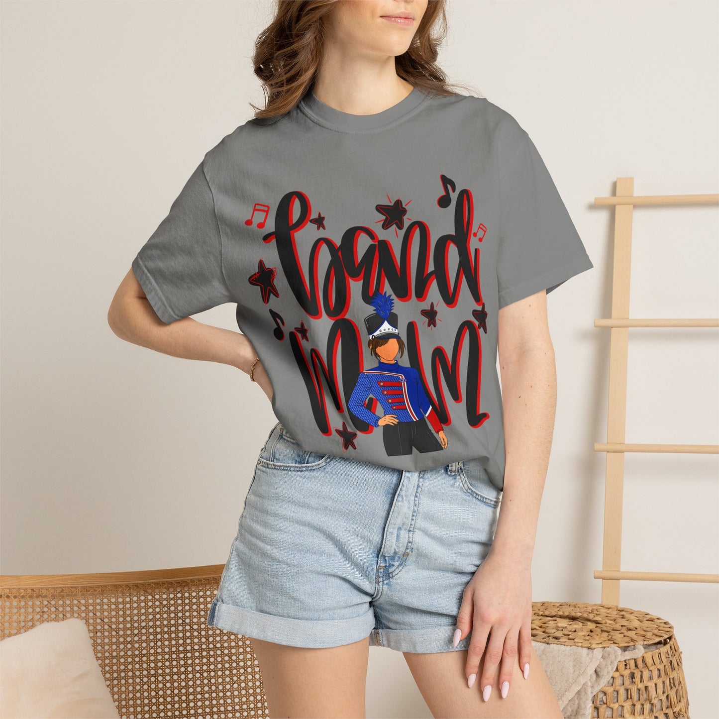 Band Mom Red Girl Short Sleeve Tee (Comfort Colors)