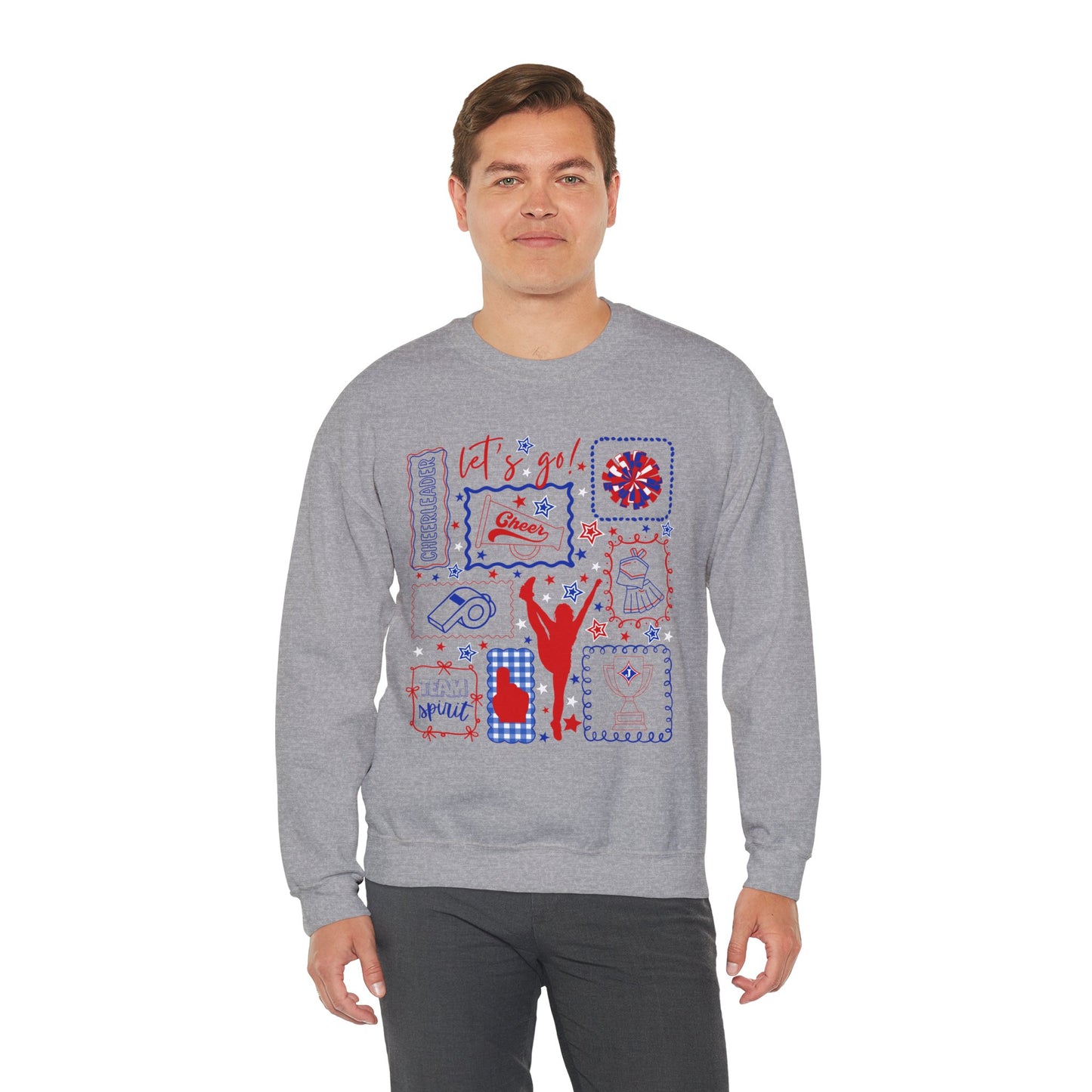 Cheer Icon Grid Sweatshirt (Gildan)